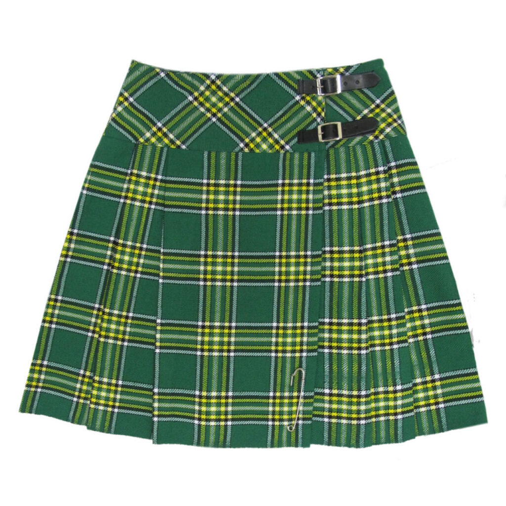 Tartanista Length Irish Tartan Knee-Length Kilt Skirt Pin